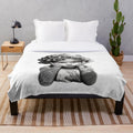 Plush blanket with vintage image of child star Shirley Temple