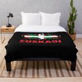 Plush blanket featuring the Basque country flag and map