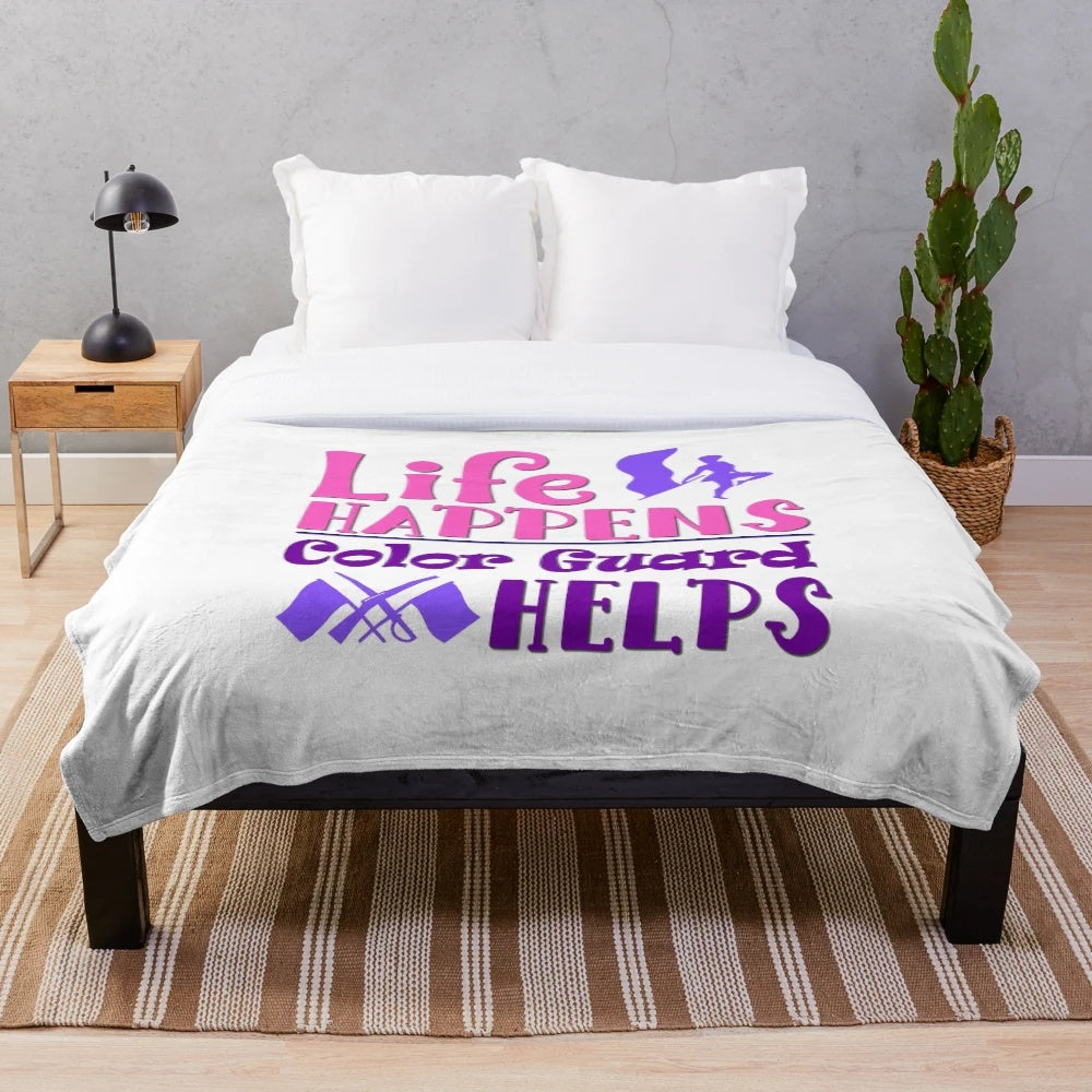 Soft and Cozy Plush Blanket with Color Guard Imagery