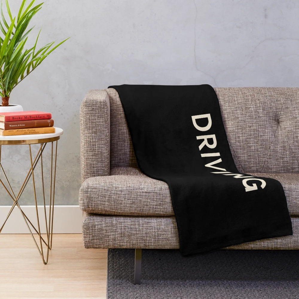 Plush blanket with driving hobby design