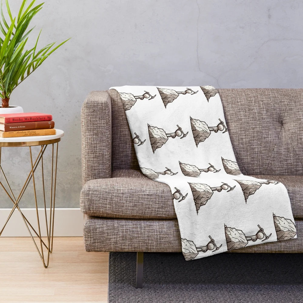 Plush blanket featuring a "I Win!" design for geology and rock collecting fans