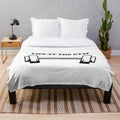 Plush blanket with gym-themed design