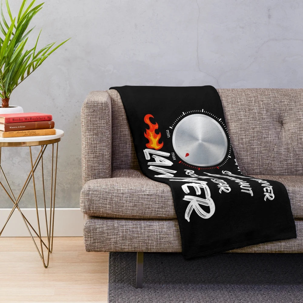 Plush Blanket with Funny Lawyer Design