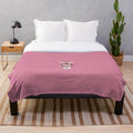Soft, plush blanket with 'Super MOM' text in black and white design