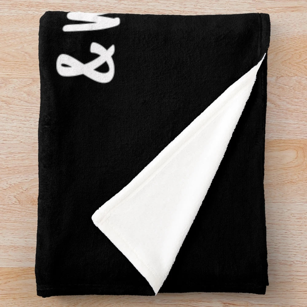 Plush blanket with popcorn and movie night design