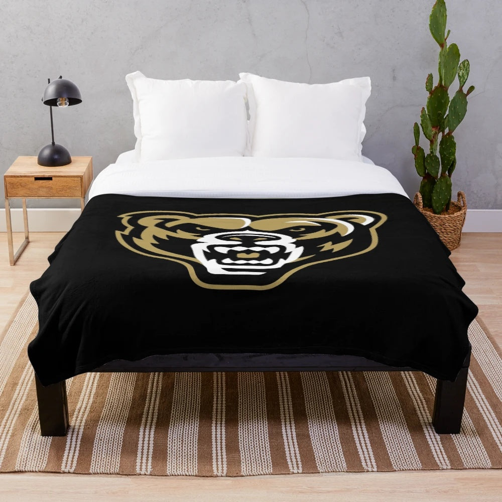 Soft and warm plush blanket featuring the Oakland Grizzlies logo
