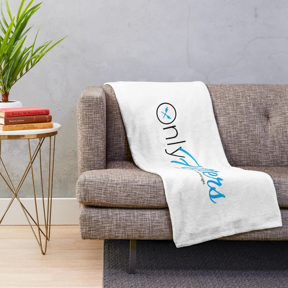 Plush blanket featuring a humorous "Only Fitters" design for pipe fitters and HVAC tradesmen