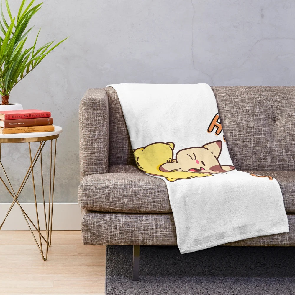 Plush blanket for napping and relaxation