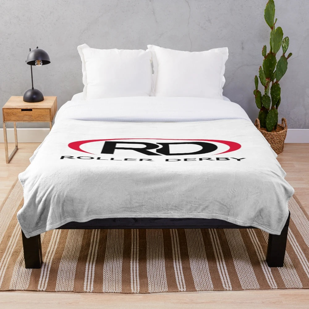 Plush blanket featuring roller skate design