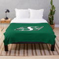 Plush blanket featuring Saskatchewan team colors and logo design for fans