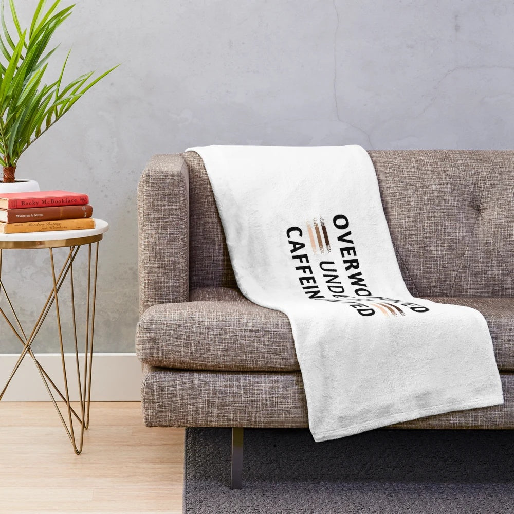 Cozy plush blanket for the overworked and under caffeinated