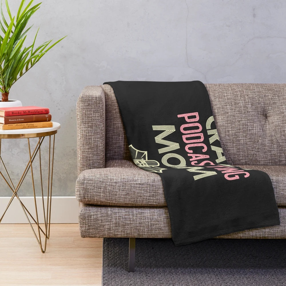 Plush blanket with cozy design for true crime podcast lovers