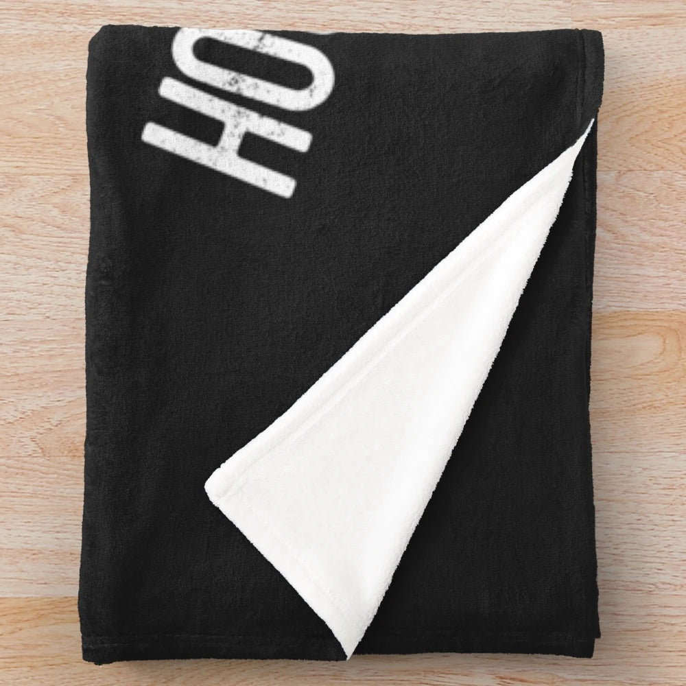 Cozy plush blanket with podcast and true crime design