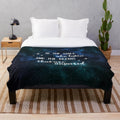 Plush blanket featuring a galaxy and stars design, inspired by the A Court of Thorns and Roses book series