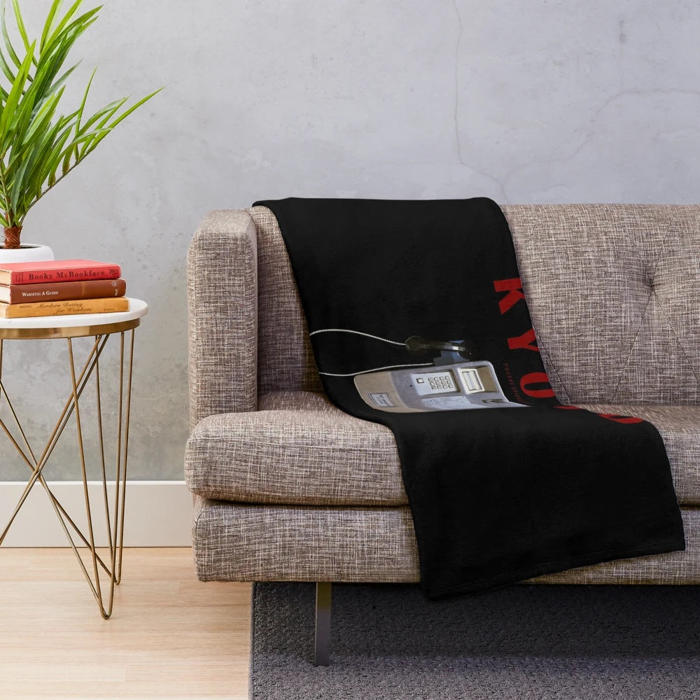 Plush blanket with "Kyoto" inspired design
