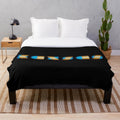 Plush blanket with Kansas rock band inspired design