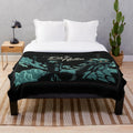 Plush blanket with rustic mountain design inspired by indie folk band The Oh Hellos