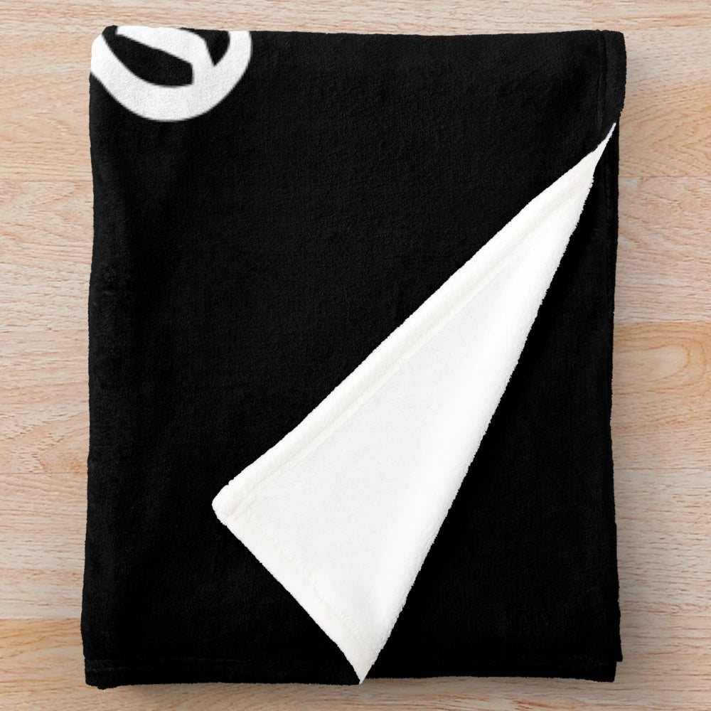 Cozy plush blanket with outlaw motorcycle club inspired design