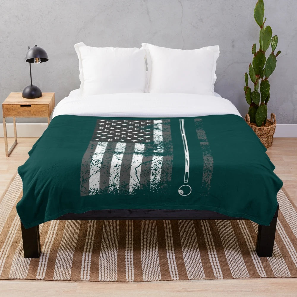 Plush blanket featuring sports and tennis-themed design