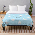 Cozy plush blanket in pajamas-style design