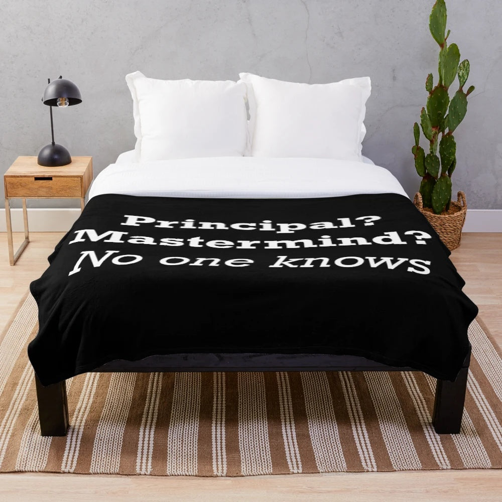 Plush blanket with a funny occupational pun
