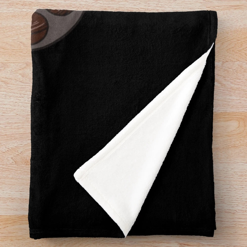 Plush blanket with a popcorn design for film fans and movie enthusiasts
