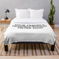 Plush blanket with simple minimal design, inspired by meter maids