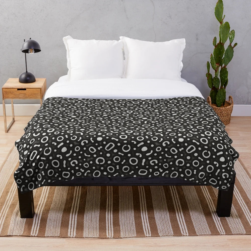 Spotted eagle ray pattern plush blanket