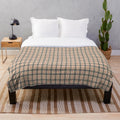 Plush blanket with classic Scottish tartan pattern