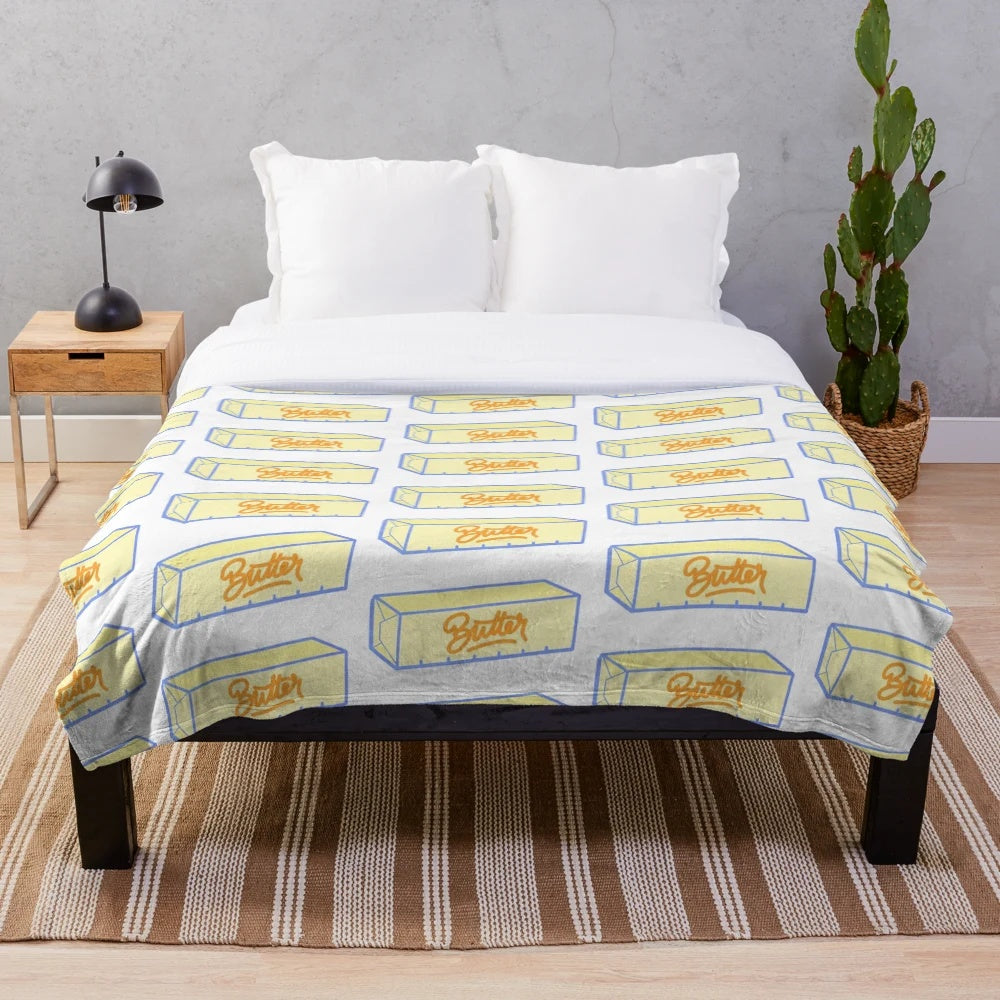 Plush butter-designed blanket for cozy comfort