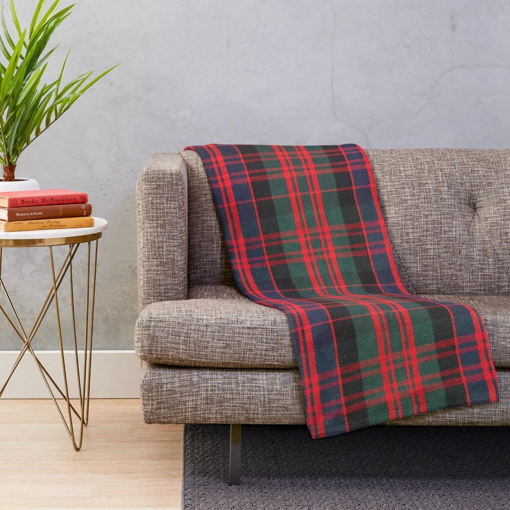 Modern MacDonald plush tartan blanket