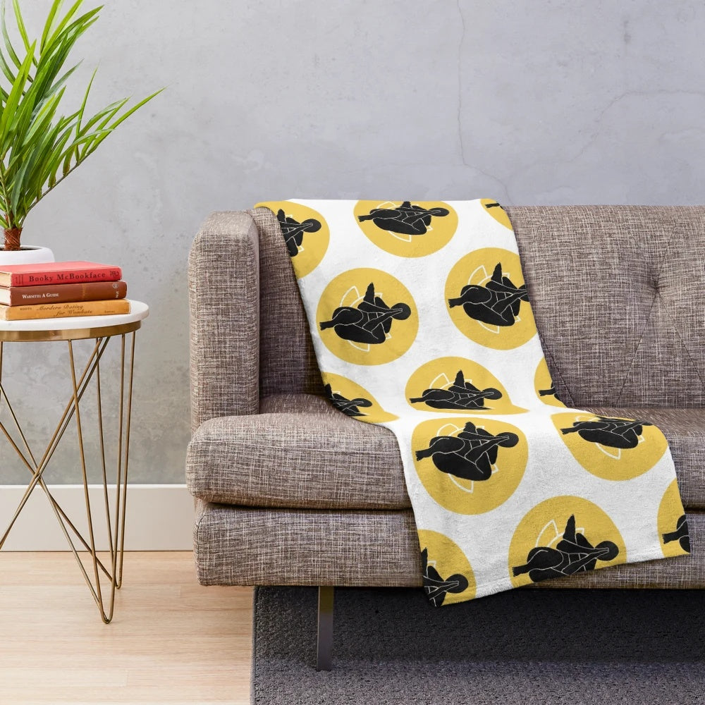 Plush yoga blanket with yoga pose design