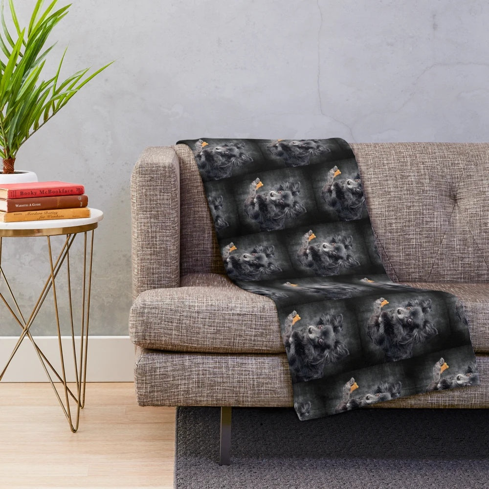 Pomchi plush blanket for pets and dog lovers