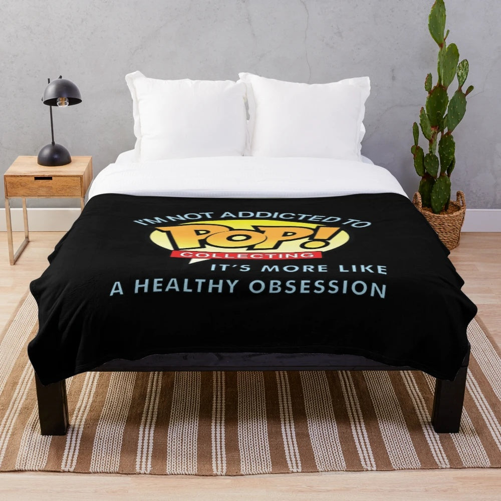 Soft and comfortable plush blanket featuring colorful pop culture designs