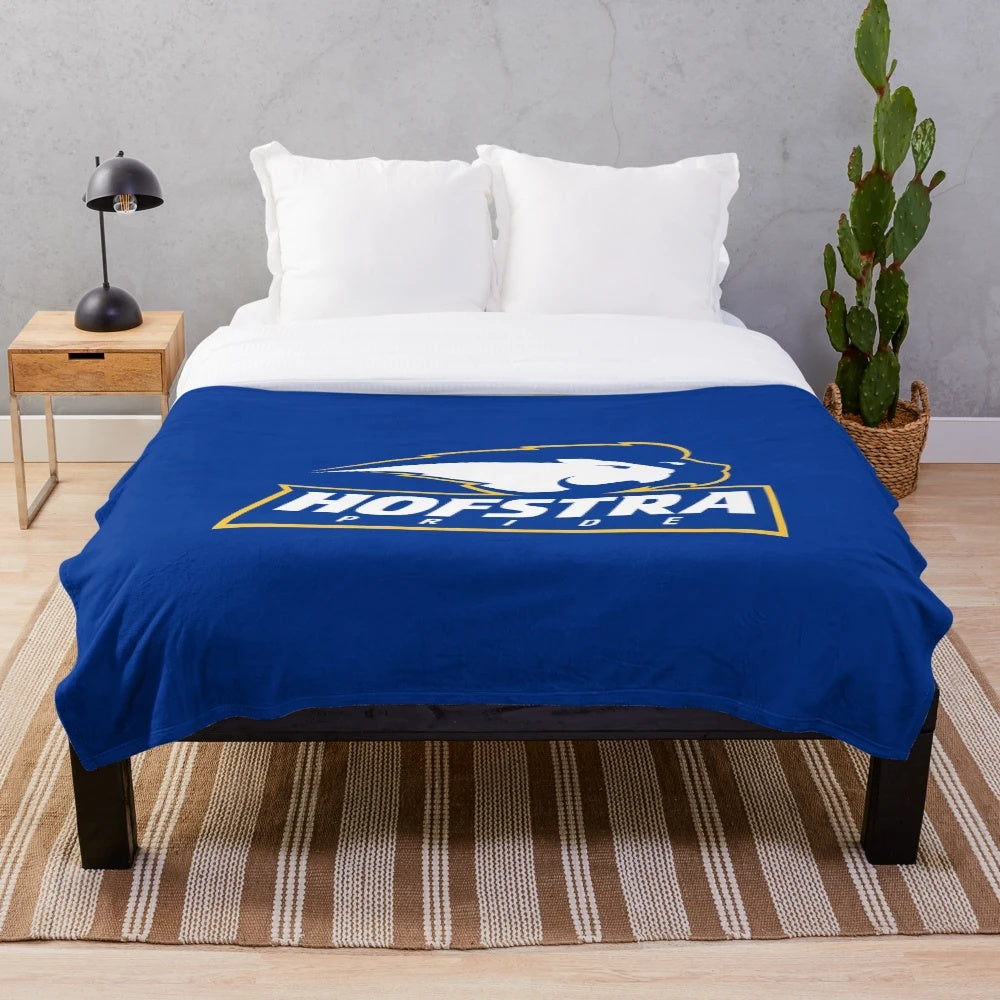 Pride-inspired plush blanket with college logo