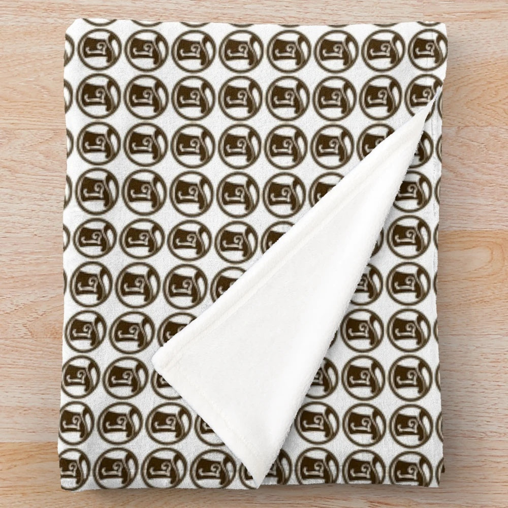 Professor Layton inspired plush blanket with game logo