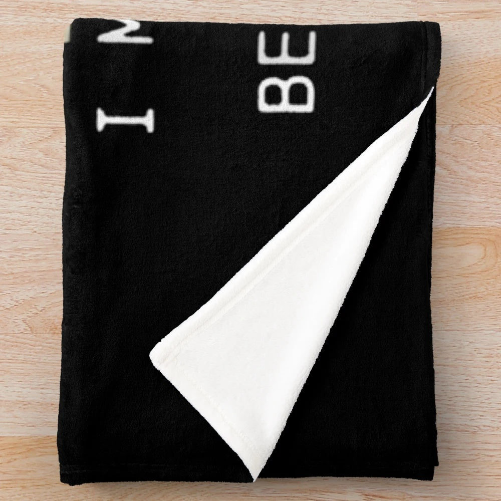 Cozy plush blanket featuring a funny programmer cat design