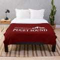 Soft and warm plush blanket featuring the Puget Sound region