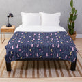 Little rabbit plush blanket with soft, modern abstract cartoon patterns
