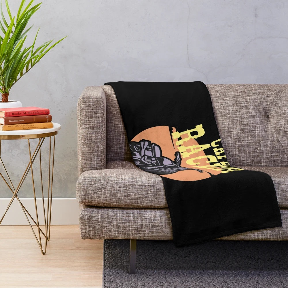 Racer-themed plush blanket for motorcycle and scooter lovers