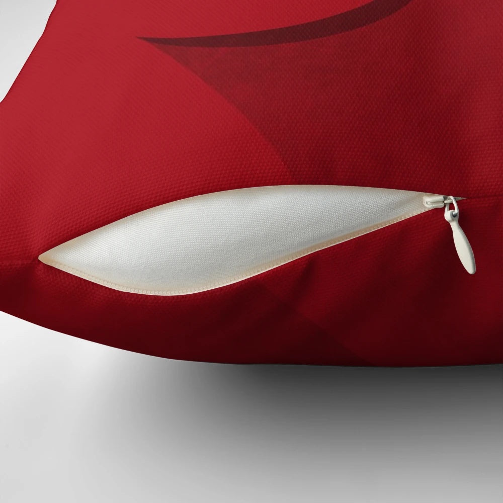 A vibrant red brick-shaped pillow, perfect for LEGO® fans and minimalist decor.
