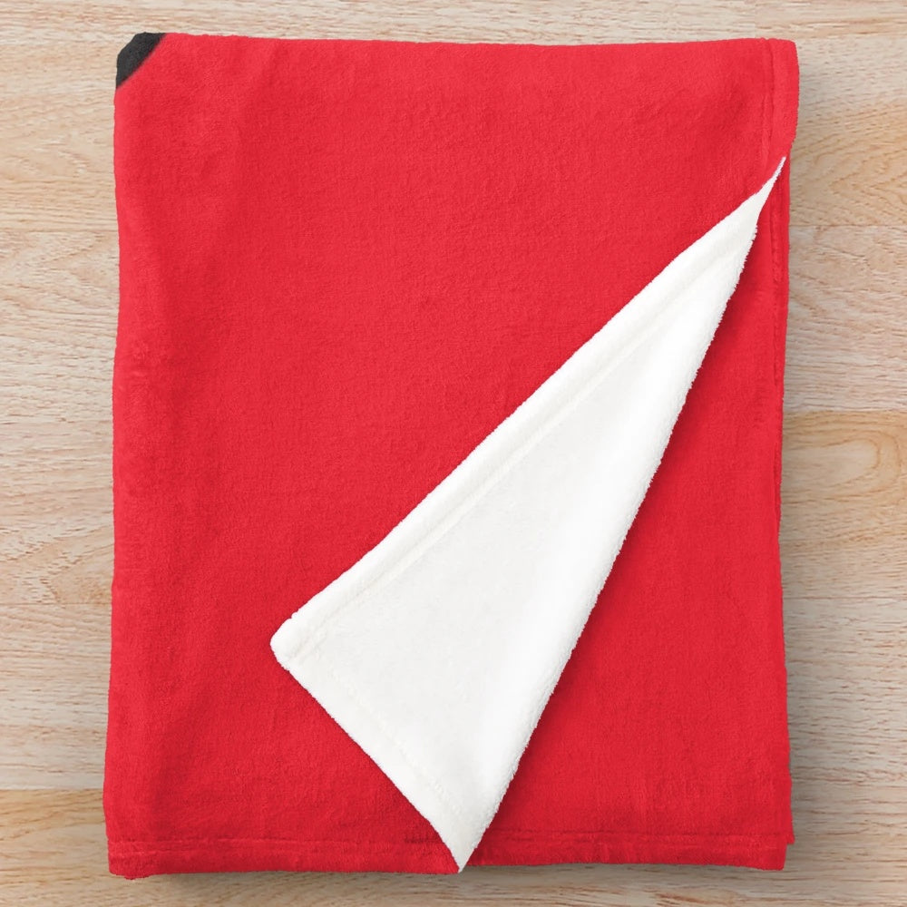Red Devils plush blanket with soft, warm material