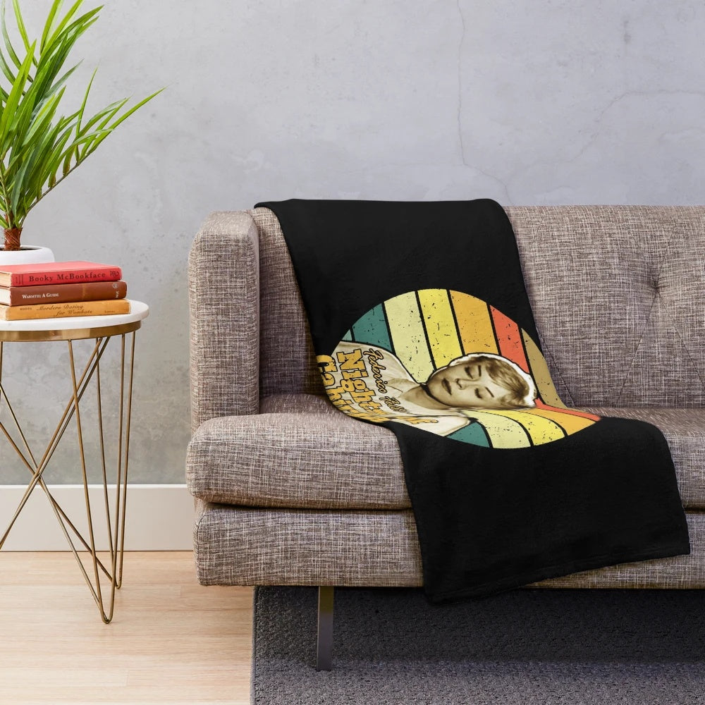 Nights of Cabiria inspired plush blanket with a retro cinema design