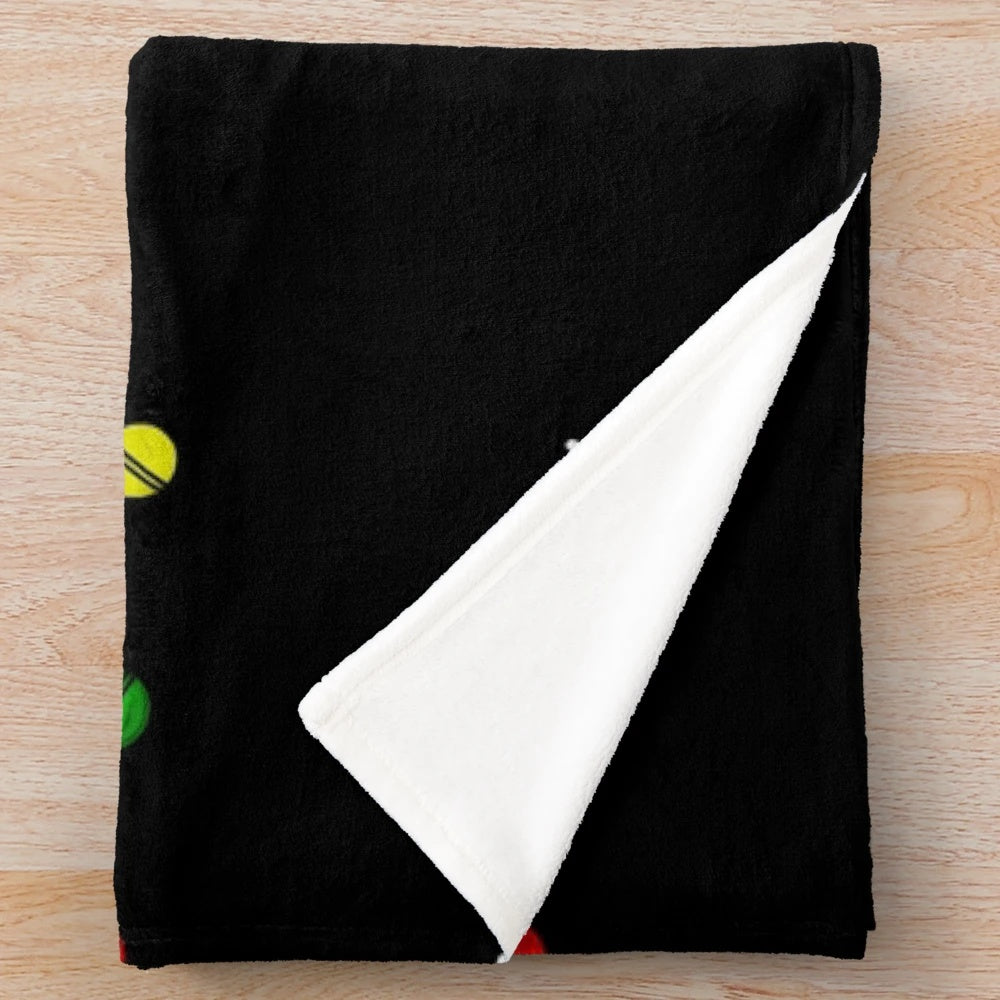 Plush blanket featuring "What's Your Damage?" quote from the cult classic 80s movie Heathers