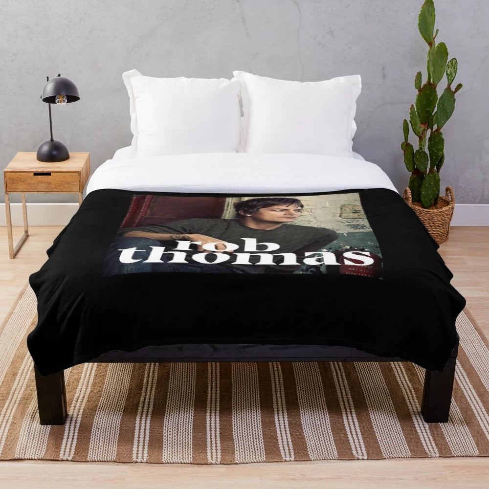 Soft and Comfortable Plush Blanket Featuring Rob Thomas, the Iconic Singer and Musician