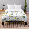 Soft plush blanket featuring a Rochester, NY sticker sheet design