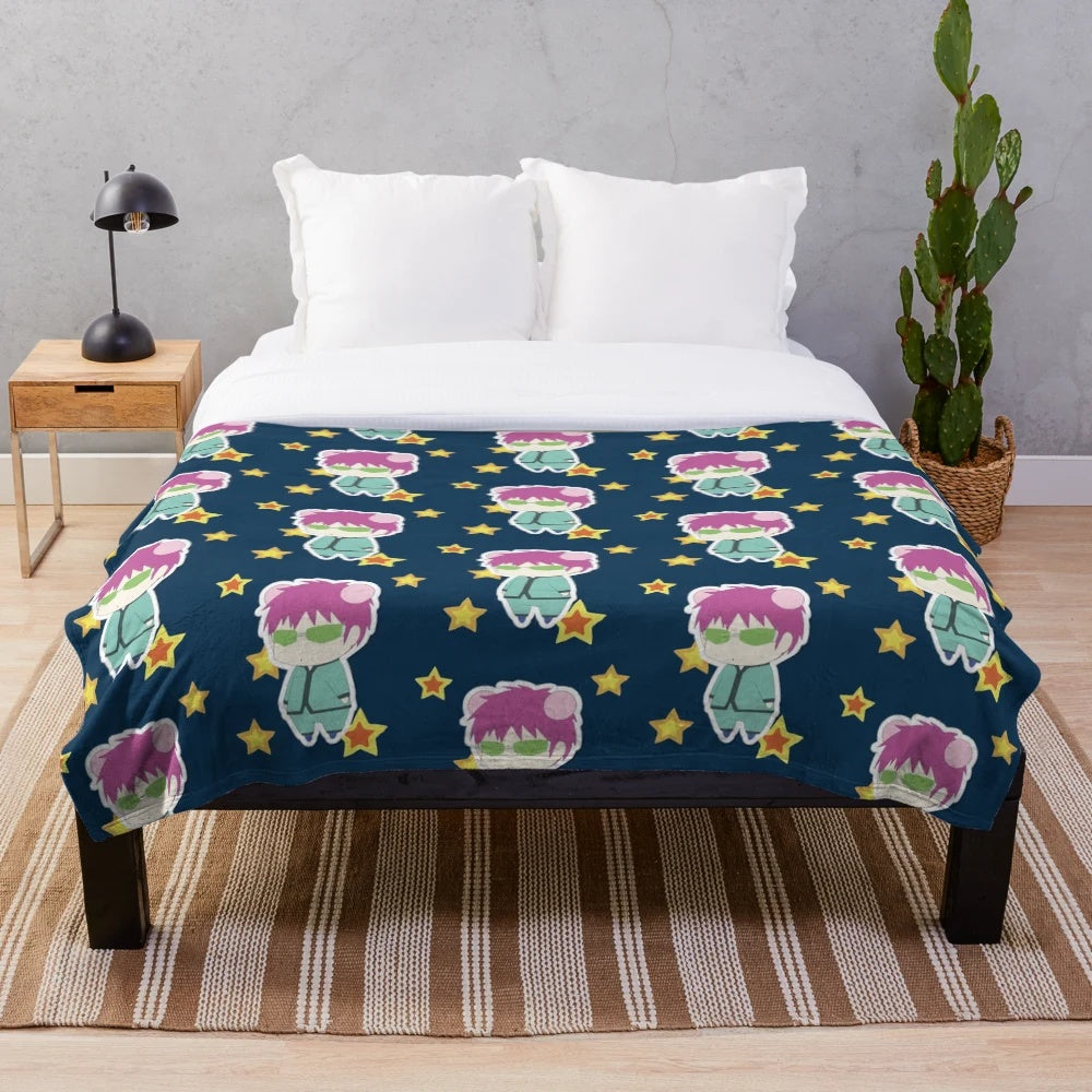 Saiki K The Disastrous Life of Saiki K Inspired Plush Blanket