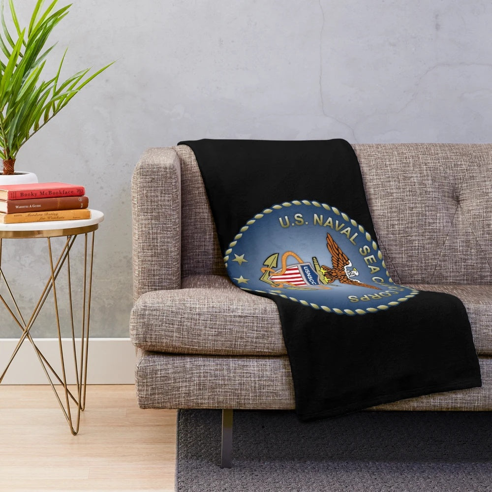 Sea Cadets Plush Blanket with Embroidered Logo