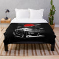 Silvia S14 Kouki inspired plush blanket for car enthusiasts