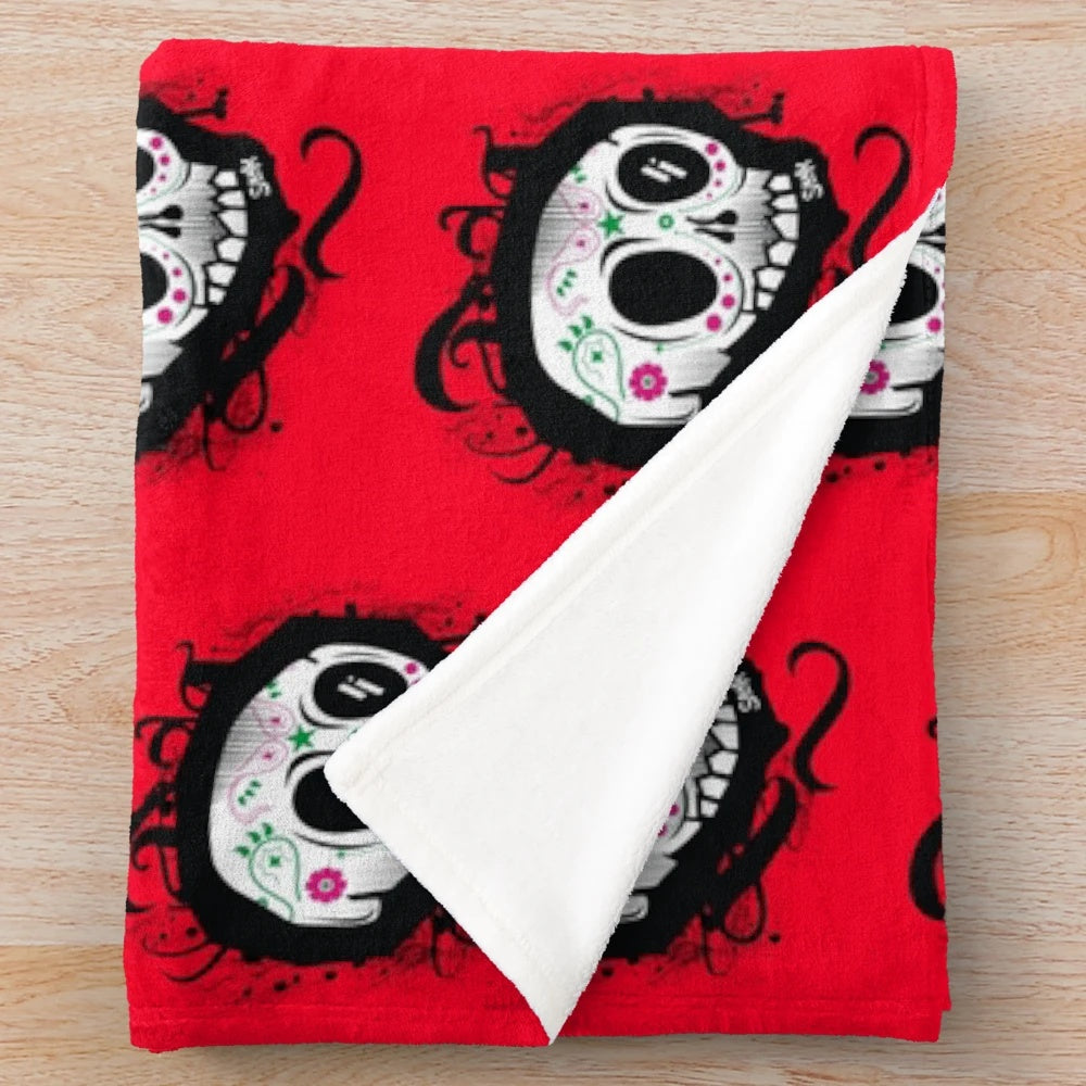 Soft and Warm Skull Day Plush Blanket for Cozy Decor